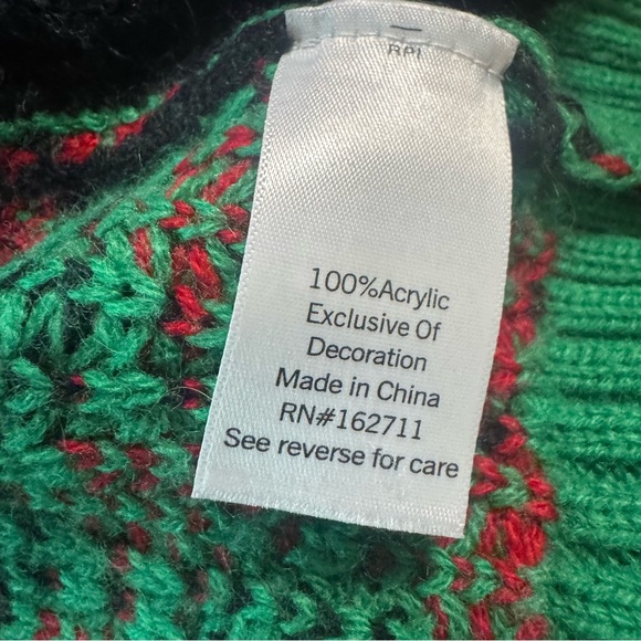 Celebrate Together Ugly Christmas Cat Sweater Funny size Large - Picture 7 of 7